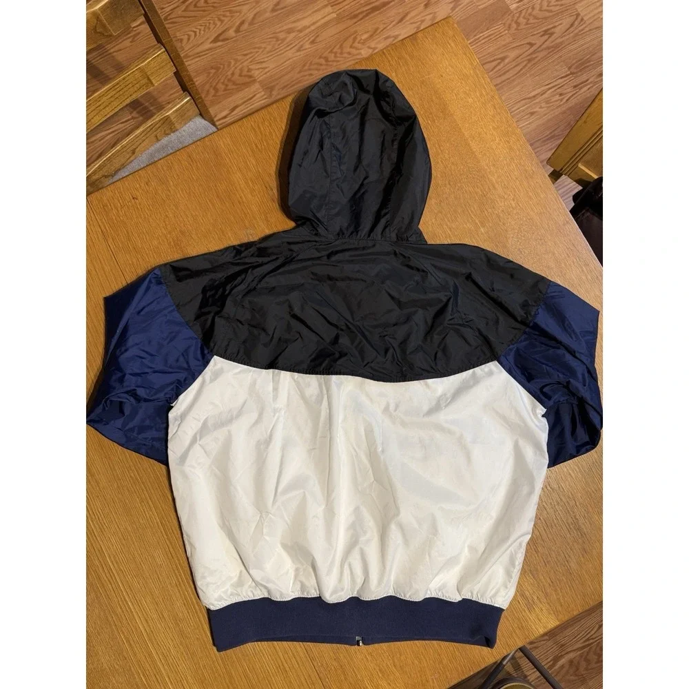 Nike Windrunner Hooded Jacket Mens M White Navy Black Full Zip AR2191-102